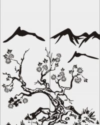 Пескоструйный рисунок Дерево 107